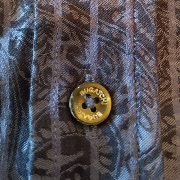 Bugatchi Uomo men's paisley print striped shirt - Picture 7 of 10